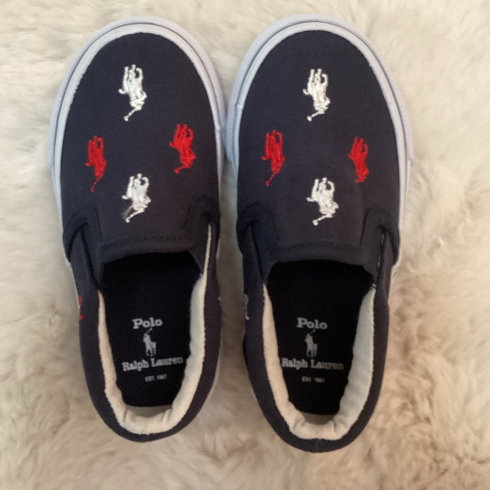 Polo Ralph Lauren Slip-on Sneakers Boy’s Toddler size 7 NWT